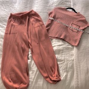 Free People Freya Sweater Set in Color: Sweetheart Savannah Combo